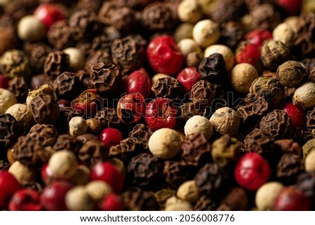 There are four types of peas: black, white, red and green. Background, texture. High quality photo Royalty-Free Stock Photo #2056008776