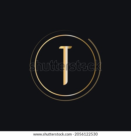 Initial T Letter Logo With Gold Color Luxury Concept. T Logo Design Modern And Premium Logo Template For Beauty, Fashion, Luxury, Spa And Cloth Brand