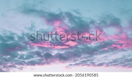 pink clouds, neon sky background