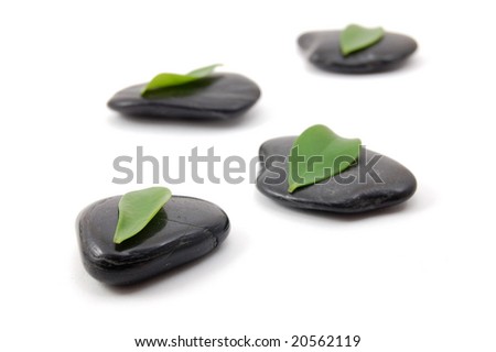 zen stones isolated on a white background