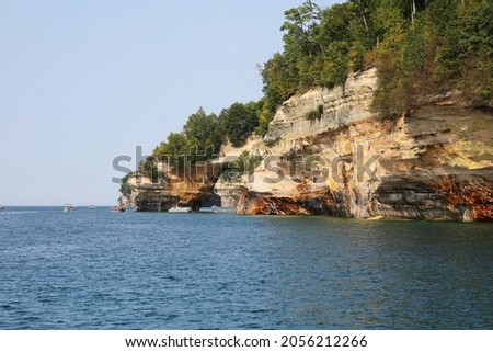 Lovers Leap Arch, Pictured Rocks National Lakeshore of Lake Superior, Munising, Michigan, USA