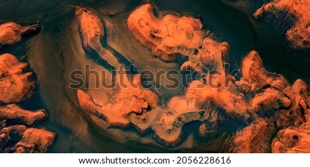  Eruption on La Palma,  abstract photography of the deserts of Africa from the air. aerial view of desert landscapes, Genre: Abstract Naturalism, from the abstract to the figurative, 