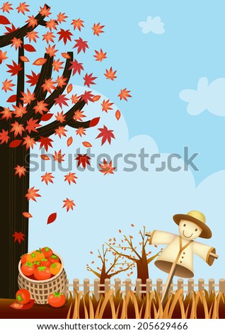 Scarecrow in autumn