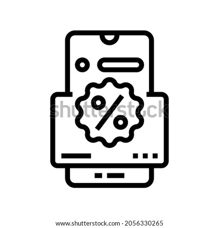 online loyalty line icon vector. online loyalty sign. isolated contour symbol black illustration