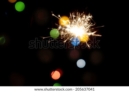  Photo of Christmas lights on the background bokeh from bright lights