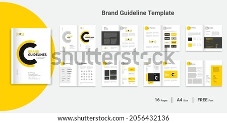 Brand Guideline template Brand Guidelines Brand Style Guidelines Brand Manual	 Royalty-Free Stock Photo #2056432136