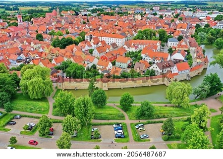 Aerial view of Weißenburg in good weather Royalty-Free Stock Photo #2056487687