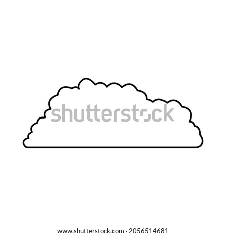 image of a bush on a white background, vector illustration