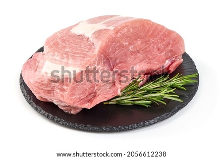 Pork shoulder meat, isolated on white background Royalty-Free Stock Photo #2056612238