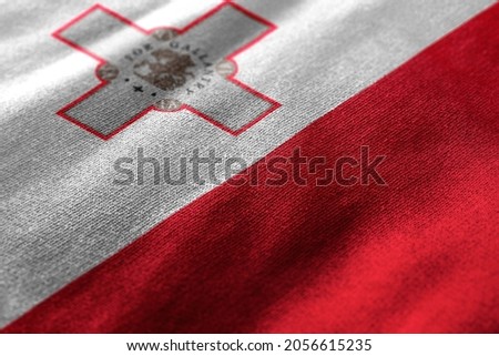 Close up waving flag of Malta. Concept of Malta. Royalty-Free Stock Photo #2056615235