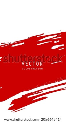 Abstract ink brush banners with grunge effect. Japanese style. Vector illustration