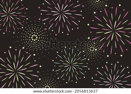 vector background with fireworks for banners, cards, flyers, social media wallpapers, etc.