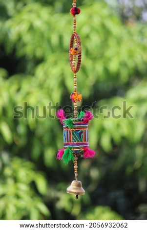 Colorful Embroidery Handmade Background - Indian Traditional Hangings