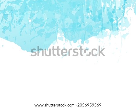 Vector Brush Stroke. Abstract Fluid Splash. Watercolor Textured Background.  Isolated Splash on White Backdrop. Sale Banner Brushstroke. Blue and Indigo Gradient Paintbrush.
