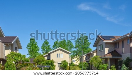 Japan's residential area, suburbs of Tokyo	 Royalty-Free Stock Photo #2056973714