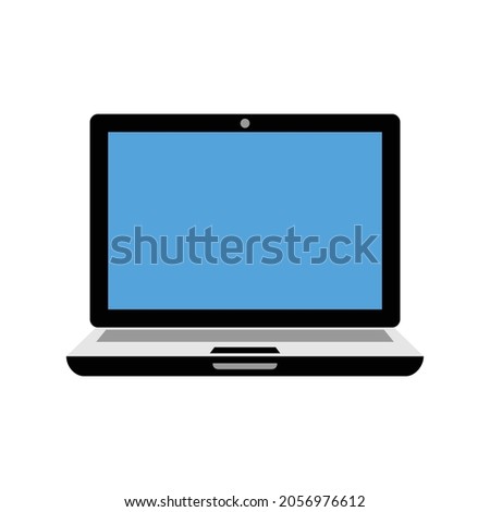 LAPTOP SIMPLE CLIP ART VECTOR ILLUSTRATION