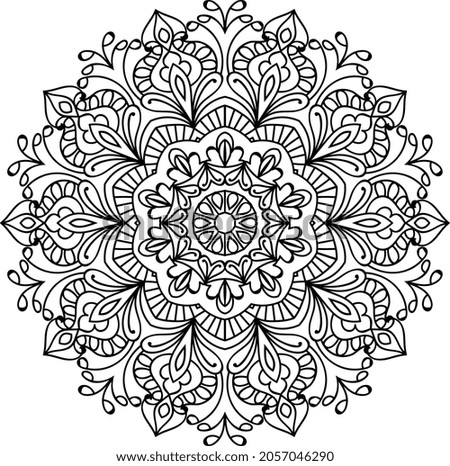 Doodle zen tangle design mandala colouring book pages for adults vector illustration