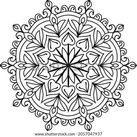 Doodle zen tangle design mandala colouring book pages for adults vector illustration