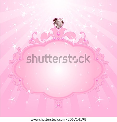 Princess Love pink frame. Perfect for beautiful girls