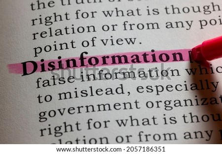 Fake Dictionary word, Dictionary definition of disinformation Royalty-Free Stock Photo #2057186351