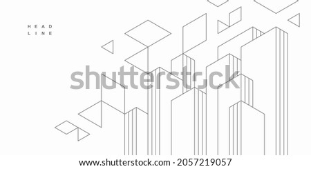 Abstract geometric technological background. Architectural construction. Royalty-Free Stock Photo #2057219057