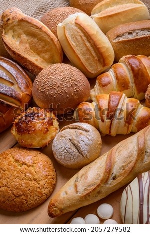 Breads. Assorted types of Brazilian breads. Bakery products. Royalty-Free Stock Photo #2057279582
