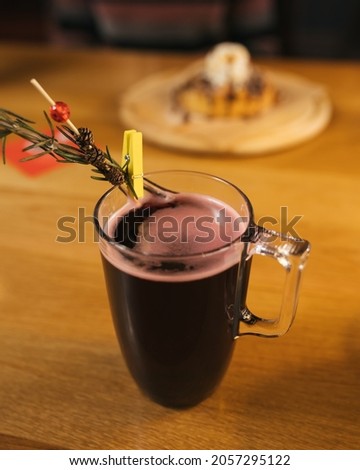 Cocktail on a wooden table