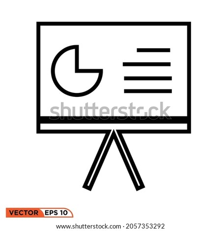 Icon vector graphic of whiteboard
