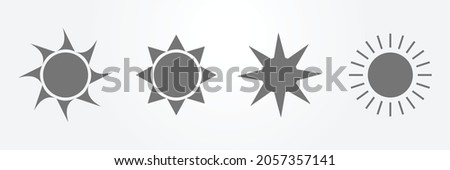 Sun icon set vector design illustration isolated on white background