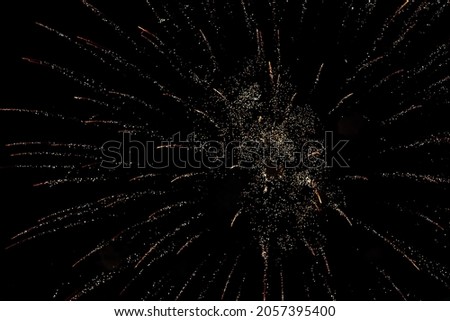 Fireworks lights in the sky at night. Background