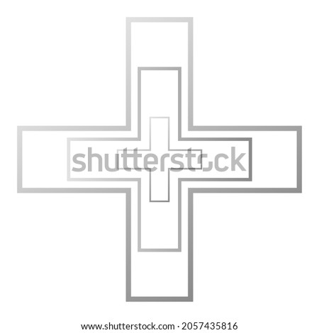 Cross (plus sign, symbol) for healthcare or generic logo usage