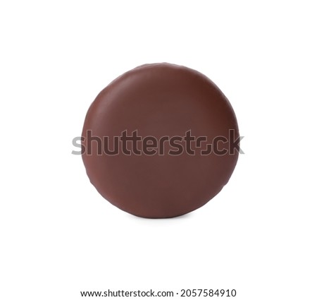 Delicious choco pie isolated on white. Classic snack cake Royalty-Free Stock Photo #2057584910