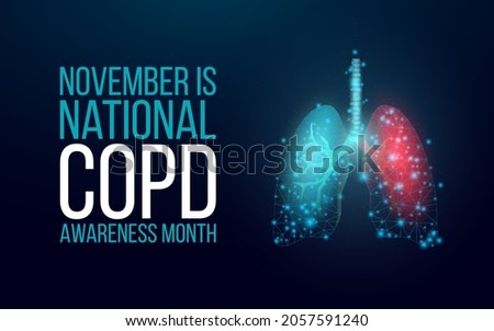 Chronic obstructive pulmonary disease COPD awareness month concept. Vector illustration. Royalty-Free Stock Photo #2057591240