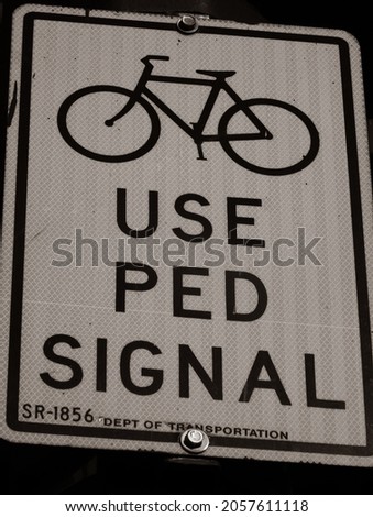 road sign in New York, USA.