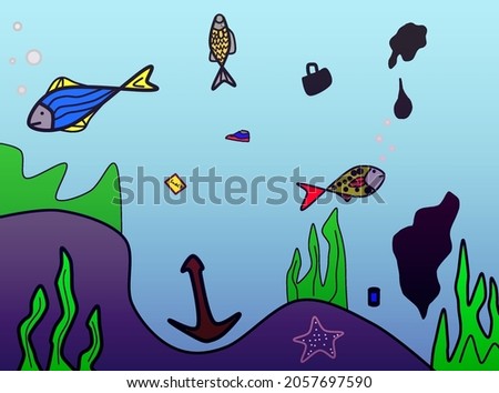 threat of garbage and waste to marine ecosystems
