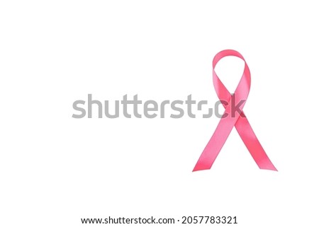 Breast cancer pink ribbon isolated