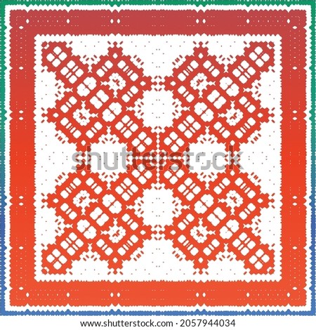 Traditional ornate mexican talavera. Modern design. Vector seamless pattern theme. Red abstract background for web backdrop, print, pillows, surface texture, wallpaper, towels.