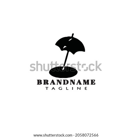 umbrella logo icon design modern vector illustration