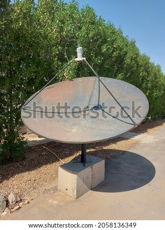 View of Old satellite TV 
