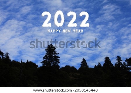 Happy New Year 2022 Nature landscape	