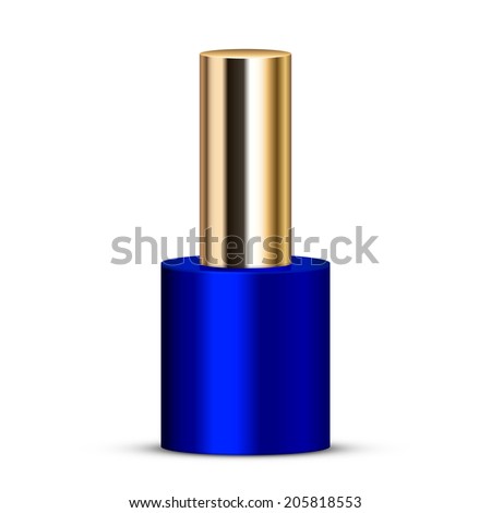 Vector illustration of blue nail polish