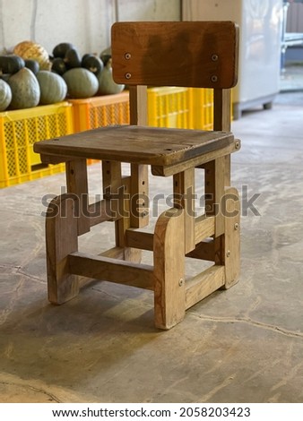 A retro wooden chair. Firmly made