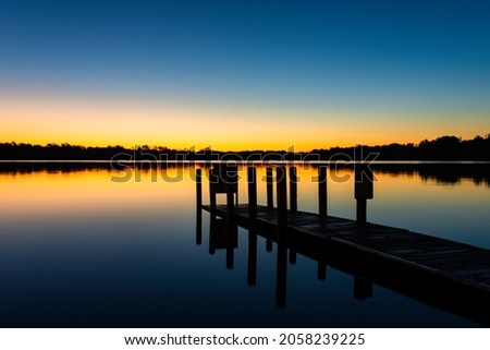 Sunrise over lake - Color edit