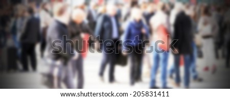 People background banner, intentionally blurred post production