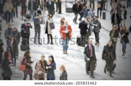 People background, intentionally blurred post production