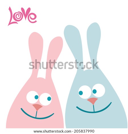 Rabbits love illustration