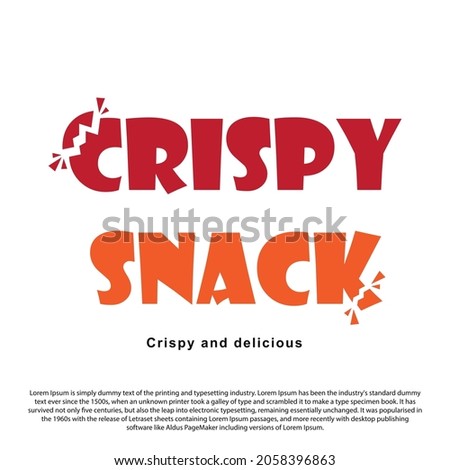 Crispy snack logo design. Crispy snack logo for your brand and others Royalty-Free Stock Photo #2058396863
