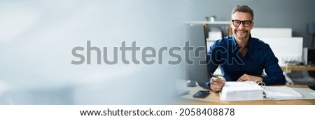 Mature Accountant Business Man Portrait. Finance Auditor Royalty-Free Stock Photo #2058408878