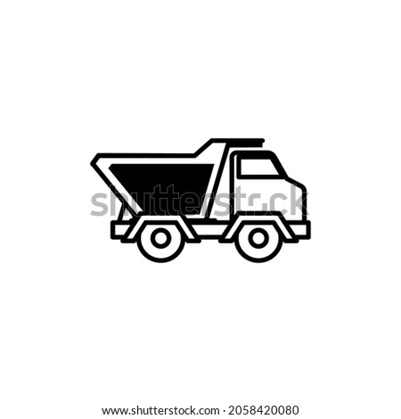 Dump truck icon design template vector isolated illustration