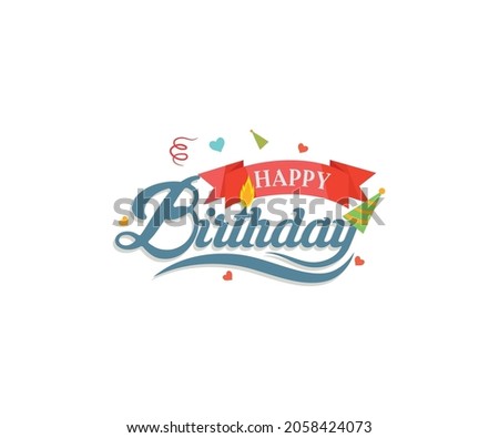 Happy Birthday logo designs vector for Greeting Cards, Birthday cards, Publications, Gift Boxes, Ballons and ribbons. Design templates for celebrations